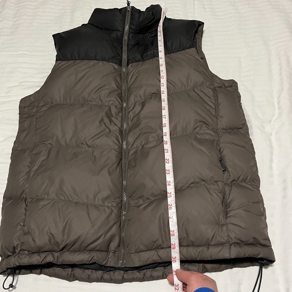 Eddie Bauer 700 Fill Goose Down Puffer Vest Taupe Brown / Black size Large Tall - Picture 14 of 14
